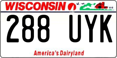 WI license plate 288UYK
