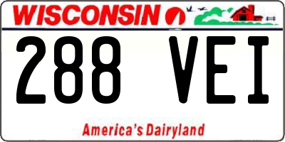 WI license plate 288VEI