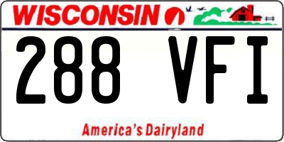 WI license plate 288VFI
