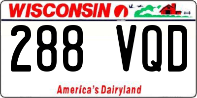 WI license plate 288VQD