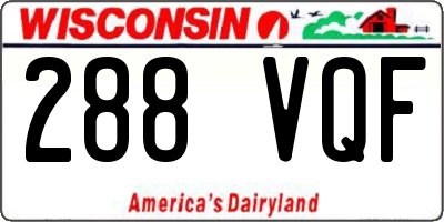 WI license plate 288VQF