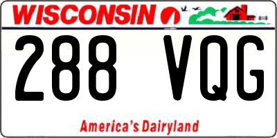 WI license plate 288VQG