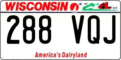 WI license plate 288VQJ