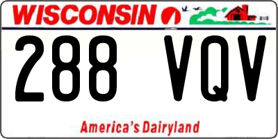 WI license plate 288VQV