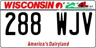 WI license plate 288WJV