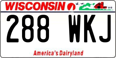 WI license plate 288WKJ