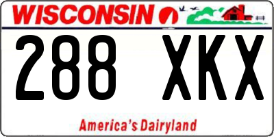 WI license plate 288XKX