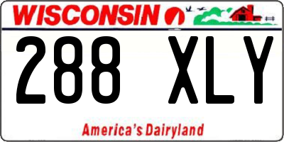 WI license plate 288XLY
