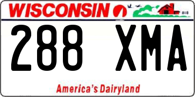 WI license plate 288XMA