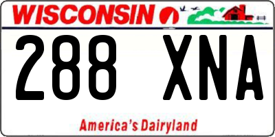 WI license plate 288XNA