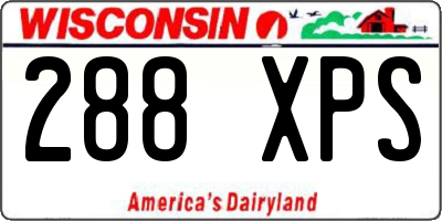 WI license plate 288XPS