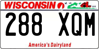 WI license plate 288XQM