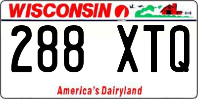WI license plate 288XTQ