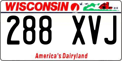 WI license plate 288XVJ