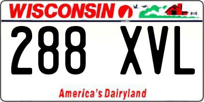 WI license plate 288XVL