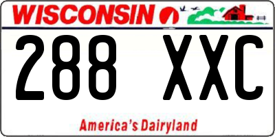 WI license plate 288XXC
