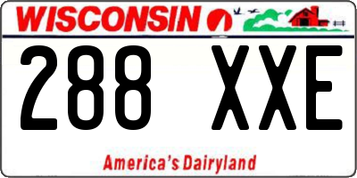 WI license plate 288XXE