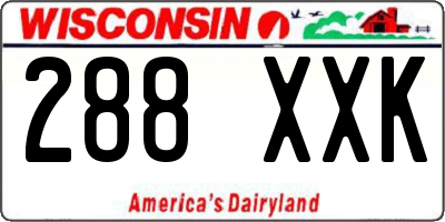 WI license plate 288XXK