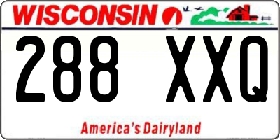 WI license plate 288XXQ