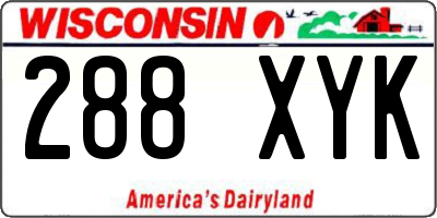WI license plate 288XYK