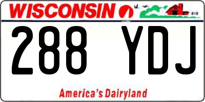 WI license plate 288YDJ