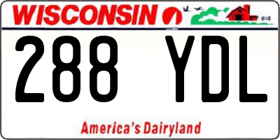 WI license plate 288YDL