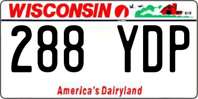 WI license plate 288YDP