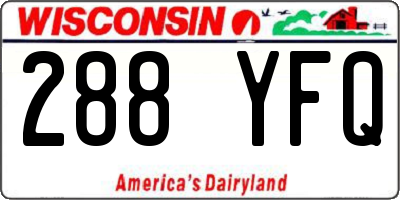 WI license plate 288YFQ