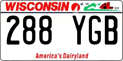 WI license plate 288YGB