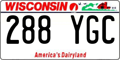 WI license plate 288YGC