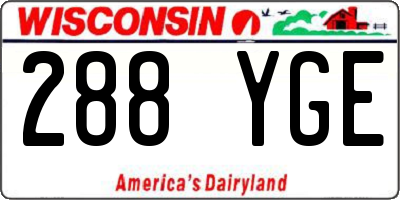 WI license plate 288YGE