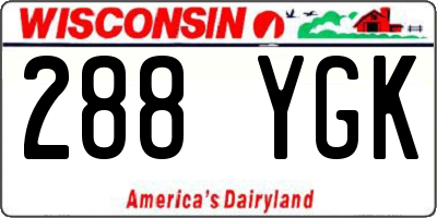 WI license plate 288YGK