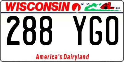 WI license plate 288YGO