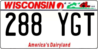 WI license plate 288YGT