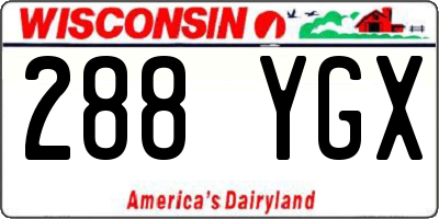 WI license plate 288YGX