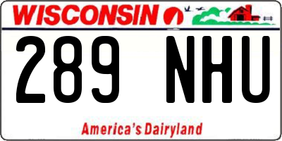 WI license plate 289NHU