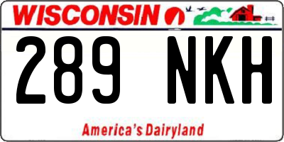 WI license plate 289NKH