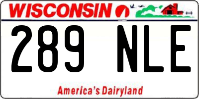 WI license plate 289NLE