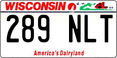 WI license plate 289NLT