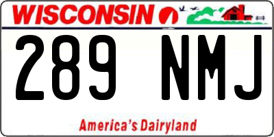 WI license plate 289NMJ