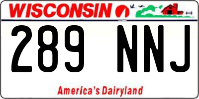 WI license plate 289NNJ