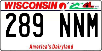 WI license plate 289NNM