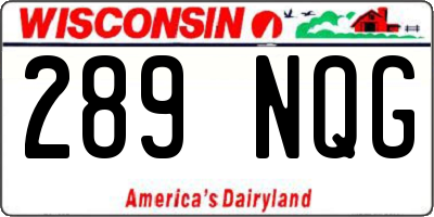 WI license plate 289NQG
