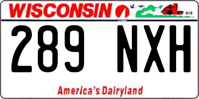 WI license plate 289NXH