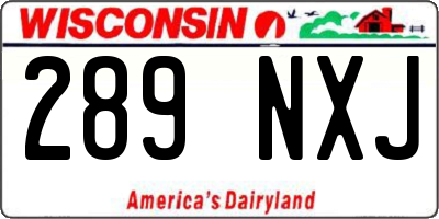 WI license plate 289NXJ