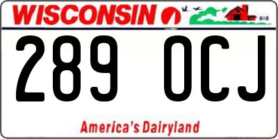 WI license plate 289OCJ