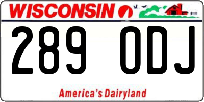 WI license plate 289ODJ
