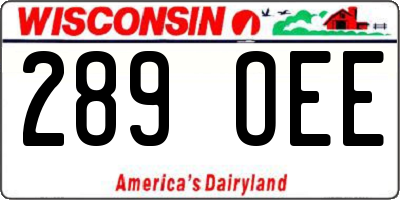 WI license plate 289OEE