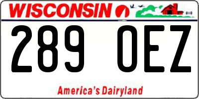 WI license plate 289OEZ