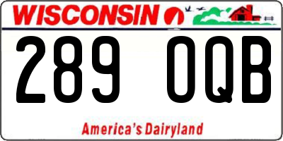 WI license plate 289OQB